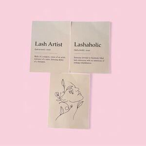 Lash Artist “Lashaholic” 3 Piece Set Wall Art 🖼️